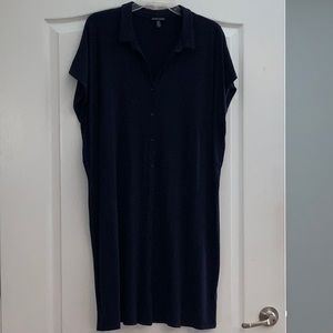 Eileen Fisher Button Down Boxy Shirt Dress